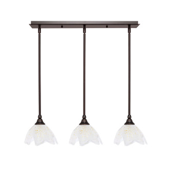 Toltec Lighting - 25-DG-755 - Three Light Linear Pendalier - Any - Dark Granite