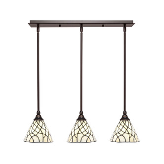 Toltec Lighting - 25-DG-9115 - Three Light Linear Pendalier - Any - Dark Granite