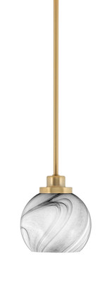 Toltec Lighting - 2601-NAB-4109 - One Light Mini Pendant - Odyssey - New Age Brass