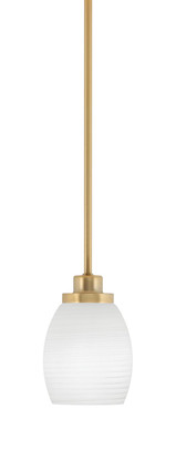 Toltec Lighting - 2601-NAB-615 - One Light Mini Pendant - Odyssey - New Age Brass