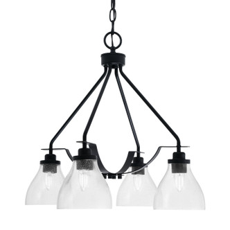 Toltec Lighting - 2604-MB-4760 - Four Light Chandelier - Odyssey - Matte Black