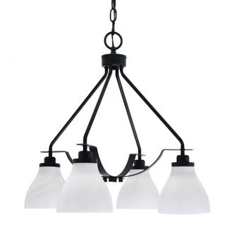 Toltec Lighting - 2604-MB-4761 - Four Light Chandelier - Odyssey - Matte Black