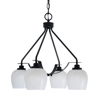 Toltec Lighting - 2604-MB-4811 - Four Light Chandelier - Odyssey - Matte Black