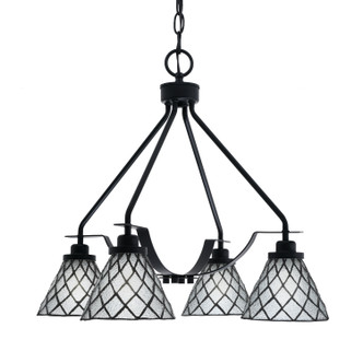 Toltec Lighting - 2604-MB-9185 - Four Light Chandelier - Odyssey - Matte Black