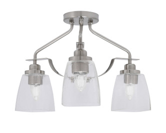 Toltec Lighting - 2607-BN-461 - Three Light Semi-Flush Mount - Odyssey - Brushed Nickel