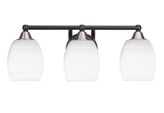 Toltec Lighting - 3423-MBBN-4021 - Three Light Bath Bar - Paramount - Matte Black & Brushed Nickel