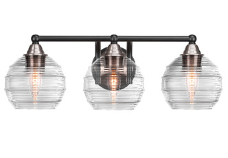 Toltec Lighting - 3423-MBBN-5110 - Three Light Bath Bar - Paramount - Matte Black & Brushed Nickel