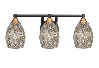 Toltec Lighting - 3423-MBBR-5054 - Three Light Bath Bar - Paramount - Matte Black & Brass