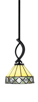 Toltec Lighting - 3901-MB-9405 - One Light Mini Pendant - Cavella - Matte Black