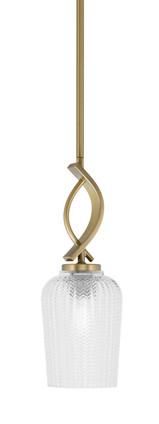 Toltec Lighting - 3901-NAB-4250 - One Light Mini Pendant - Cavella - New Age Brass