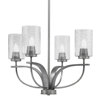 Toltec Lighting - 3904-GP-3002 - Four Light Chandelier - Cavella - Graphite