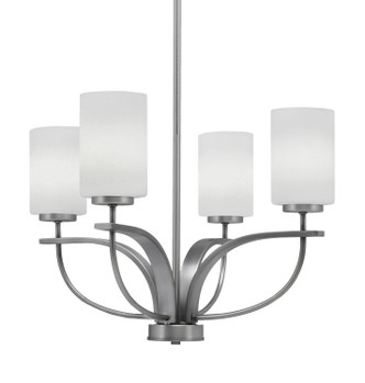 Toltec Lighting - 3904-GP-310 - Four Light Chandelier - Cavella - Graphite