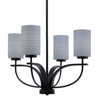 Toltec Lighting - 3904-MB-4062 - Four Light Chandelier - Cavella - Matte Black