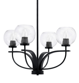 Toltec Lighting - 3904-MB-4100 - Four Light Chandelier - Cavella - Matte Black