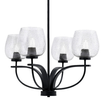 Toltec Lighting - 3904-MB-4812 - Four Light Chandelier - Cavella - Matte Black