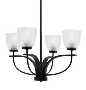 Toltec Lighting - 3904-MB-500 - Four Light Chandelier - Cavella - Matte Black