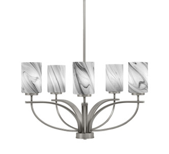 Toltec Lighting - 3905-GP-3009 - Five Light Chandelier - Cavella - Graphite