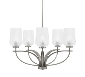 Toltec Lighting - 3905-GP-4250 - Five Light Chandelier - Cavella - Graphite