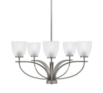 Toltec Lighting - 3905-GP-500 - Five Light Chandelier - Cavella - Graphite