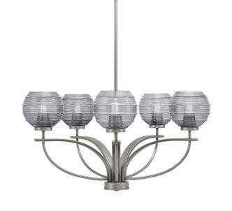 Toltec Lighting - 3905-GP-5112 - Five Light Chandelier - Cavella - Graphite