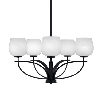 Toltec Lighting - 3905-MB-4811 - Five Light Chandelier - Cavella - Matte Black