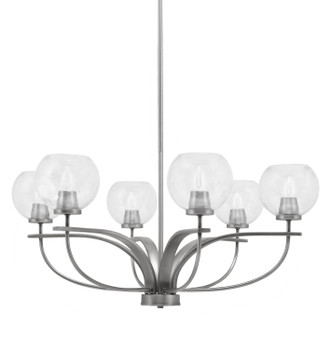 Toltec Lighting - 3906-GP-4100 - Six Light Chandelier - Cavella - Graphite