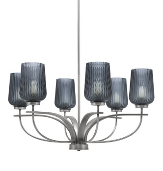 Toltec Lighting - 3906-GP-4252 - Six Light Chandelier - Cavella - Graphite