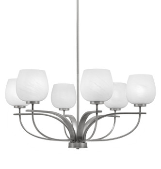 Toltec Lighting - 3906-GP-4811 - Six Light Chandelier - Cavella - Graphite