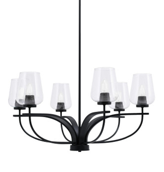 Toltec Lighting - 3906-MB-210 - Six Light Chandelier - Cavella - Matte Black