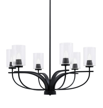 Toltec Lighting - 3906-MB-300 - Six Light Chandelier - Cavella - Matte Black