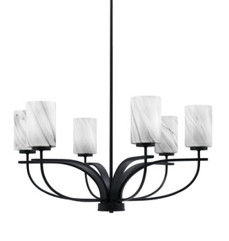 Toltec Lighting - 3906-MB-3009 - Six Light Chandelier - Cavella - Matte Black