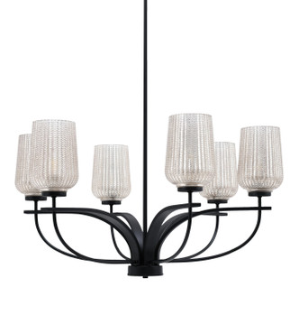Toltec Lighting - 3906-MB-4253 - Six Light Chandelier - Cavella - Matte Black