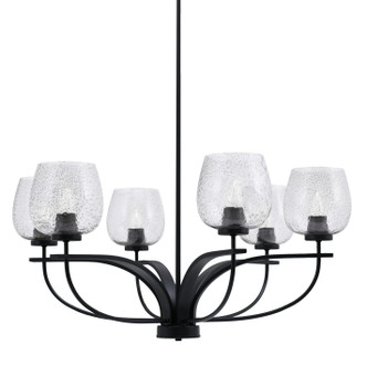 Toltec Lighting - 3906-MB-4812 - Six Light Chandelier - Cavella - Matte Black