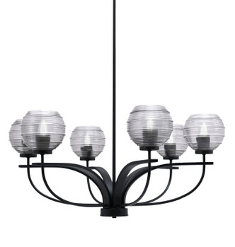 Toltec Lighting - 3906-MB-5112 - Six Light Chandelier - Cavella - Matte Black