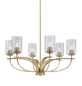 Toltec Lighting - 3906-NAB-3002 - Six Light Chandelier - Cavella - New Age Brass