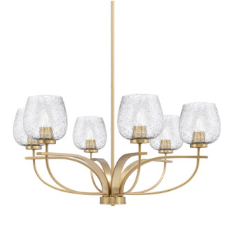 Toltec Lighting - 3906-NAB-4812 - Six Light Chandelier - Cavella - New Age Brass