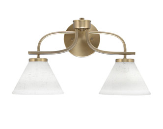 Toltec Lighting - 3912-NAB-312 - Two Light Bath Bar - Cavella - New Age Brass