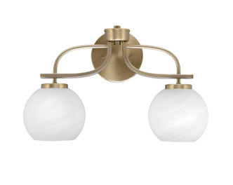 Toltec Lighting - 3912-NAB-4101 - Two Light Bath Bar - Cavella - New Age Brass