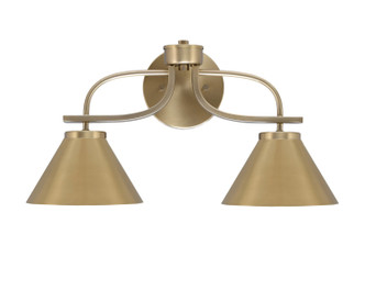 Toltec Lighting - 3912-NAB-421 - Two Light Bath Bar - Cavella - New Age Brass