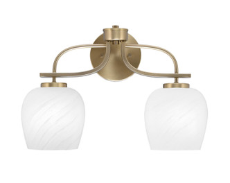 Toltec Lighting - 3912-NAB-4811 - Two Light Bath Bar - Cavella - New Age Brass