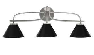 Toltec Lighting - 3913-GP-421-MB - Three Light Bath Bar - Cavella - Graphite