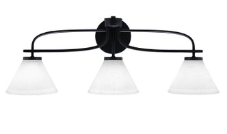 Toltec Lighting - 3913-MB-312 - Three Light Bath Bar - Cavella - Matte Black