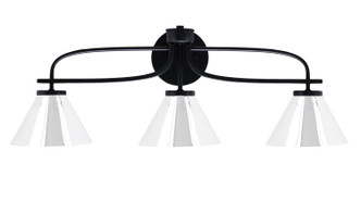 Toltec Lighting - 3913-MB-421-CH - Three Light Bath Bar - Cavella - Matte Black