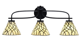 Toltec Lighting - 3913-MB-9115 - Three Light Bath Bar - Cavella - Matte Black