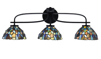 Toltec Lighting - 3913-MB-9955 - Three Light Bath Bar - Cavella - Matte Black