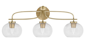 Toltec Lighting - 3913-NAB-202 - Three Light Bath Bar - Cavella - New Age Brass