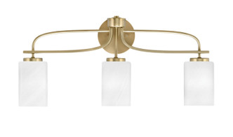 Toltec Lighting - 3913-NAB-3001 - Three Light Bath Bar - Cavella - New Age Brass