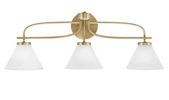 Toltec Lighting - 3913-NAB-312 - Three Light Bath Bar - Cavella - New Age Brass
