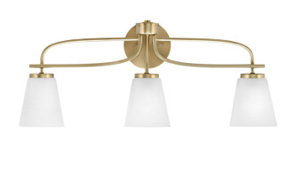 Toltec Lighting - 3913-NAB-460 - Three Light Bath Bar - Cavella - New Age Brass
