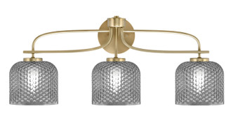 Toltec Lighting - 3913-NAB-4612 - Three Light Bath Bar - Cavella - New Age Brass